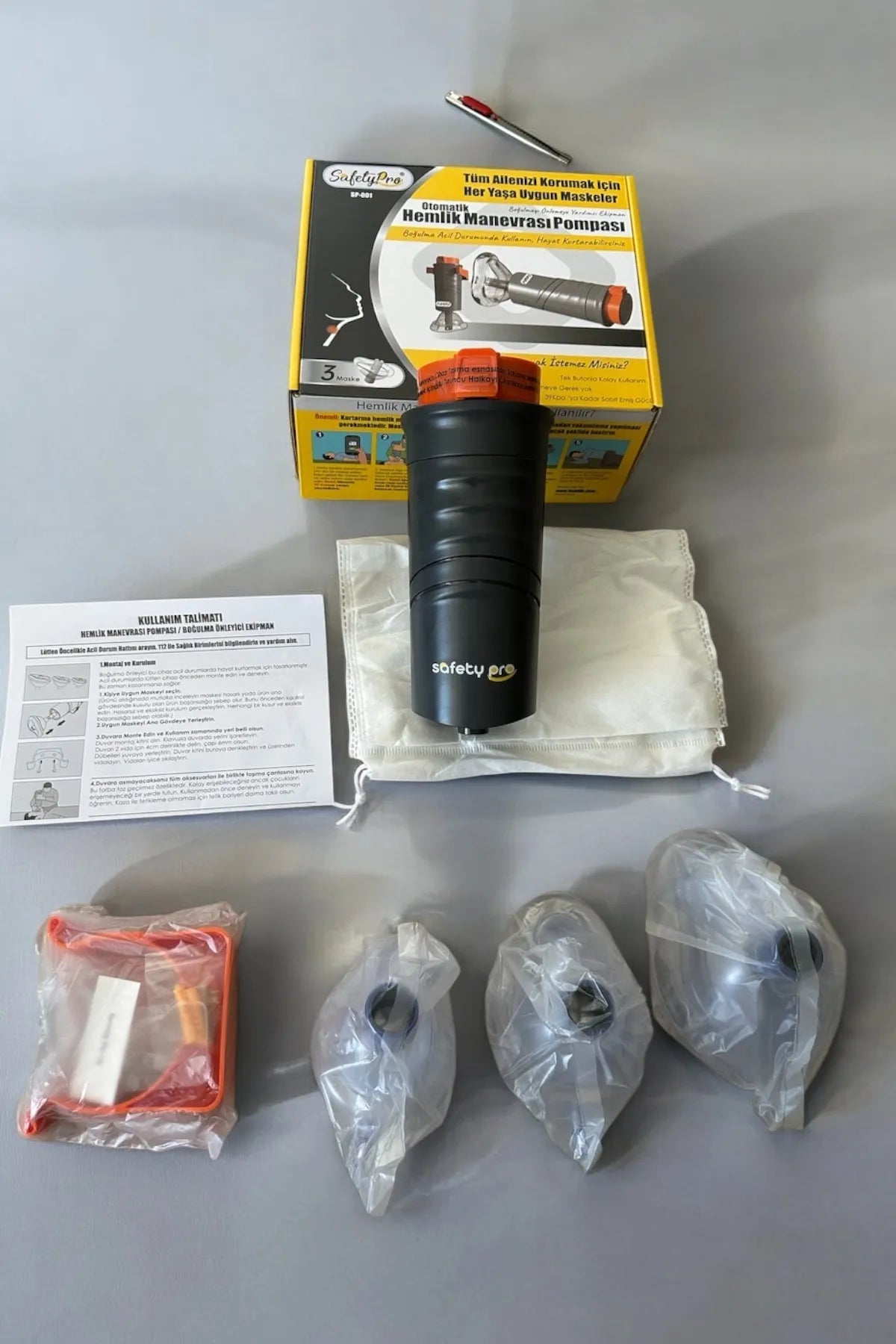 SafetyPro – Otomatik Hemlik (Heimlich) Manevrası Pompası - Boğulma Kurtarma Cihazı